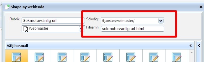 Sökmotorvänliga urlar