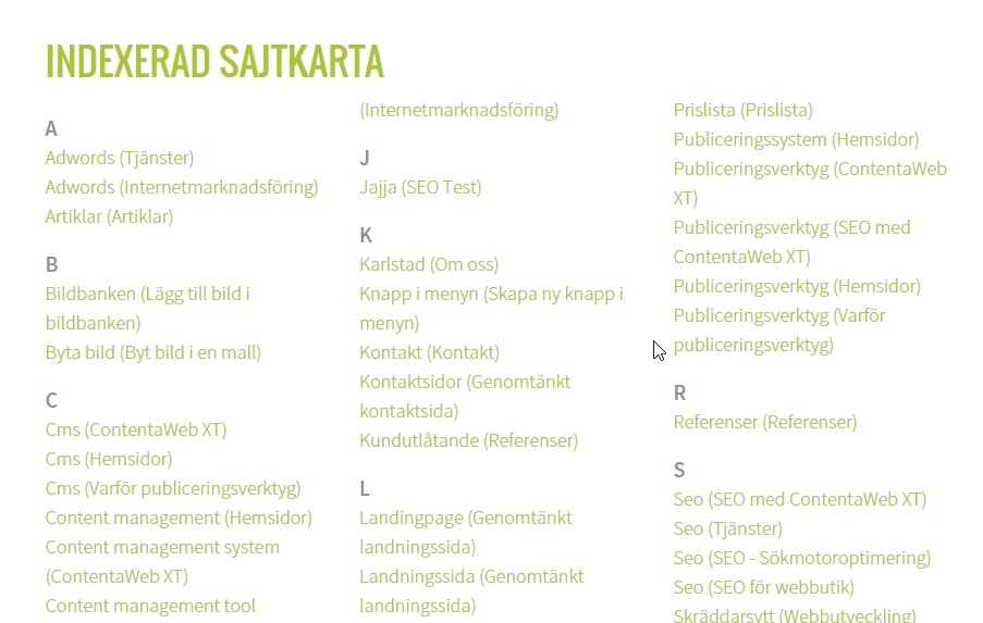 Bokstavsindexerad sajtkarta